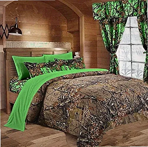 1 pc Queen size comforter (Natural, Brown Camouflage)