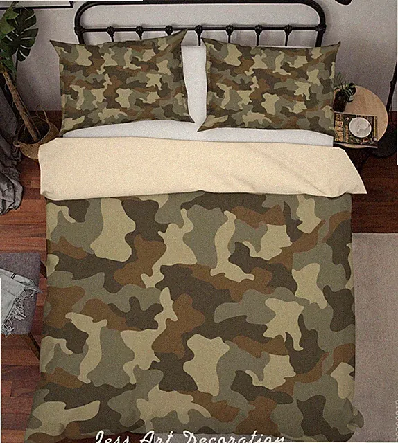 3D Camouflage Pattern Quilt Cover Set Bedding Sets Pillowcases Queen