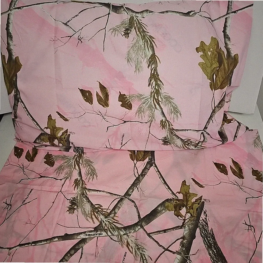 Camo Pillowcases 2 Standard Size Hunting Cabin Decor Bedding Realtree Pink