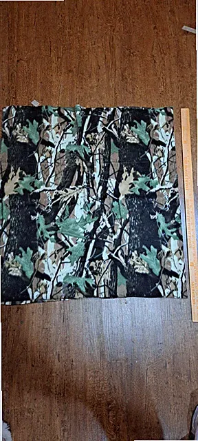 Camouflage Camo Print Fleece 33" X 60" Craft Stuffed Animal Small Blanket