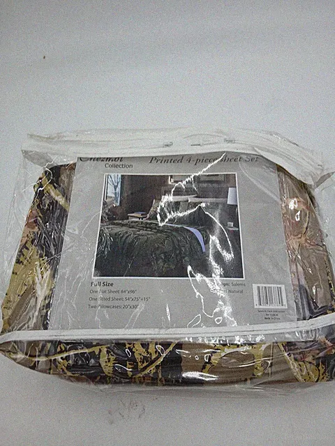 Chezmoi Collection Salem Sheet Set Double 4 Piece Camouflage Cotton Bedding