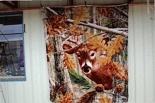 DEER CAMOUFLAGE HUNTSMAN HUNT HUNTER HUNTING QUEEN SIZE BLANKET BEDSPREAD