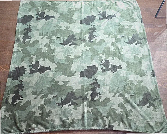 Greenbrier Camouflage Plush Throw Blanket 50x60in Polyester RN87254