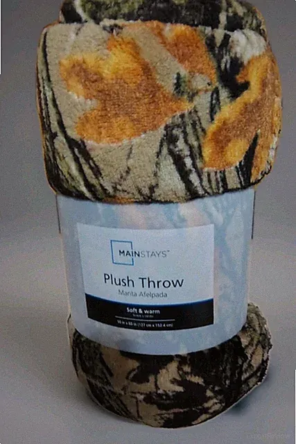 New Mainstays Super Soft Plush Throw Camouflage 50 x 60 In.