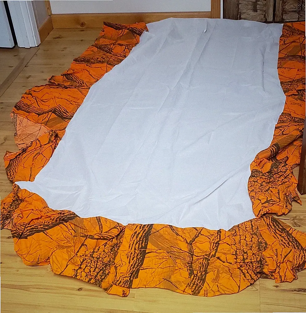 Orange Camouflage New Without Tags-Twin Dust Ruffle-Bed Skirt -Hunting-Deer