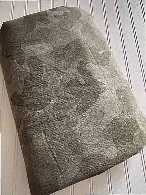 Pottery Barn Dorm Moss Green Camo Duvet Cover Only Camouflage Lined Heavy F/Q