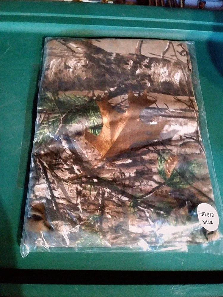 REAL TREE CAMOUFLAGE SET OF TWO STANDARD PILLOW SHAMS