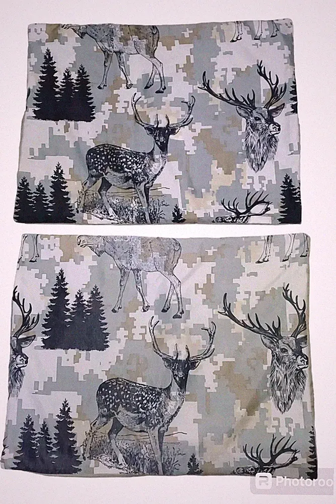 Remington Pillow Shams Digital Camouflage Deer Stag Set of 2 Standard 26" X 20"