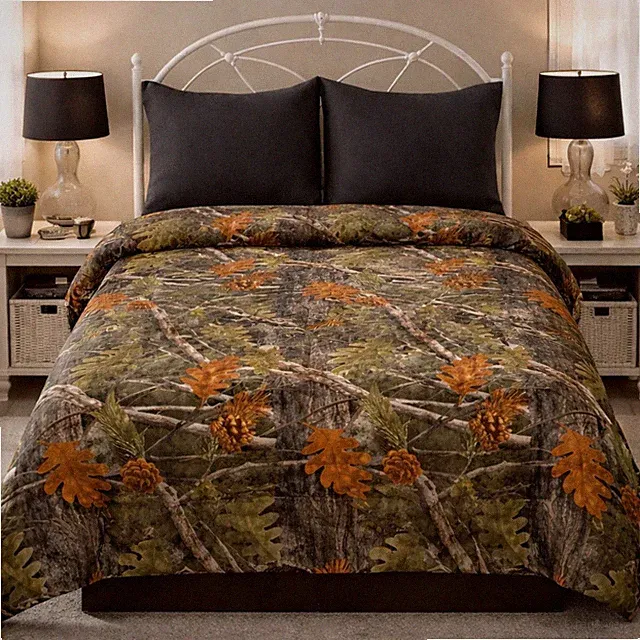 Reversible Camo Comforter – 4 Colors, 3 Sizes – Soft Durable Camouflage Bedding