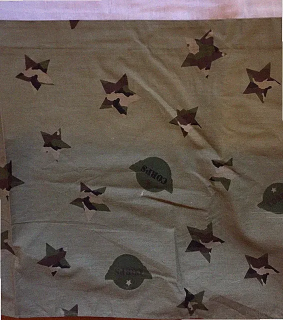 Twin BED SKIRT Camo Army Corps Green 14" drop EUC Dust Ruffle
