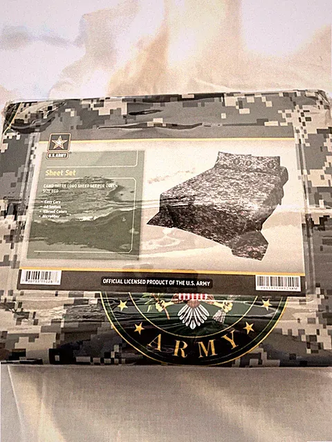 US ARMY Digital Camouflage Queen Size Sheet Set